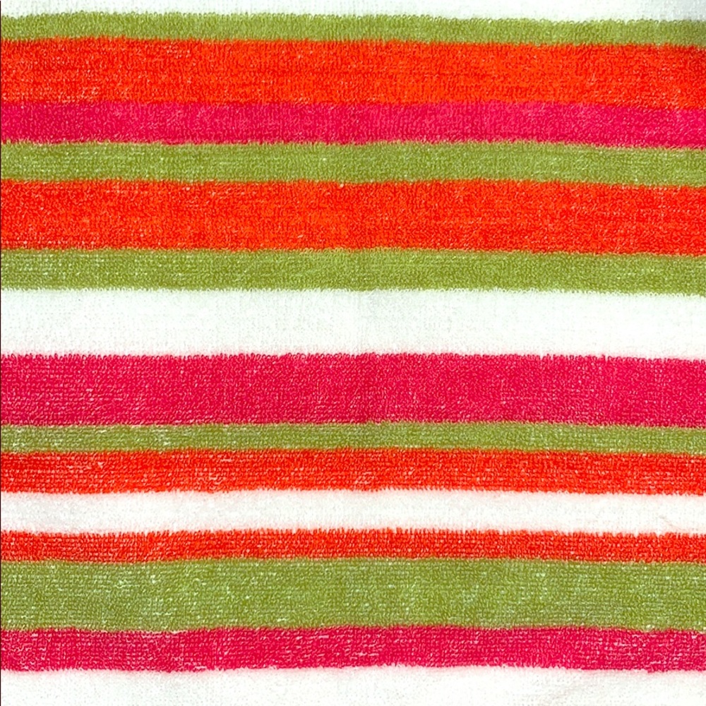 1 large hot pink orange &lime green JCP hand towel